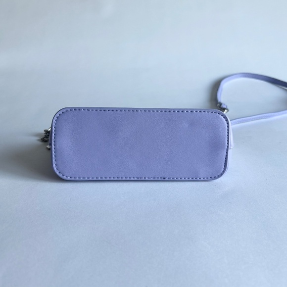 Steve Madden Lavender Polyurethane Leather Small Crossbody Shoulder Bag - Picture 7 of 11